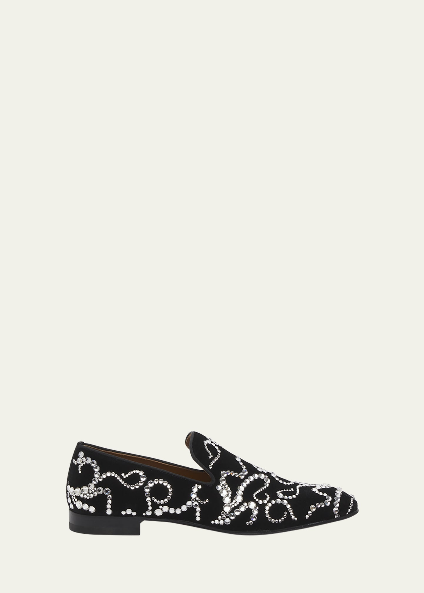 Men's Octodandelion Crystal Velvet Loafers - 1
