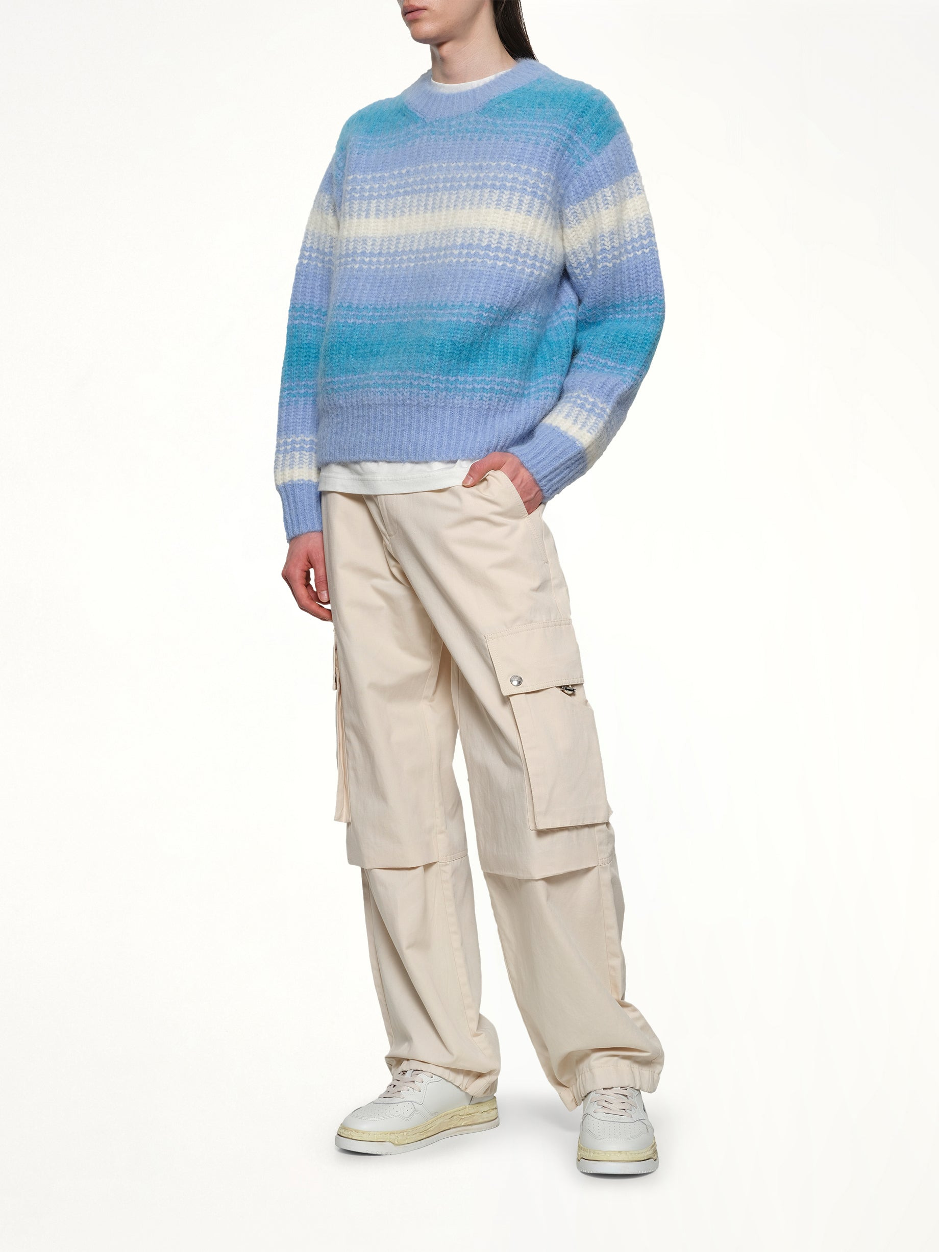 Kenzo Speed Stripe Jumper in Light Blue - 4