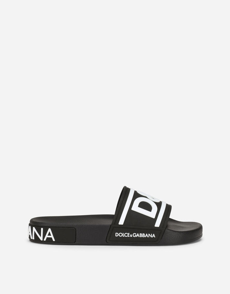 Rubber beachwear sliders with DG logo 1