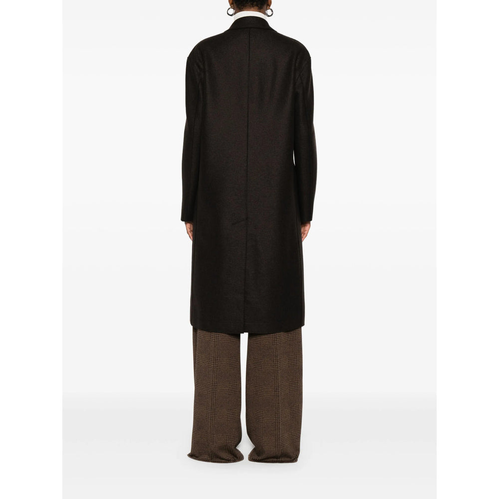Harris Wharf London Brown Coats - Single Breasted Coats Women - 4