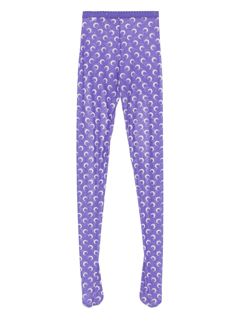 Marine Serre crescent moon-print tights outlook
