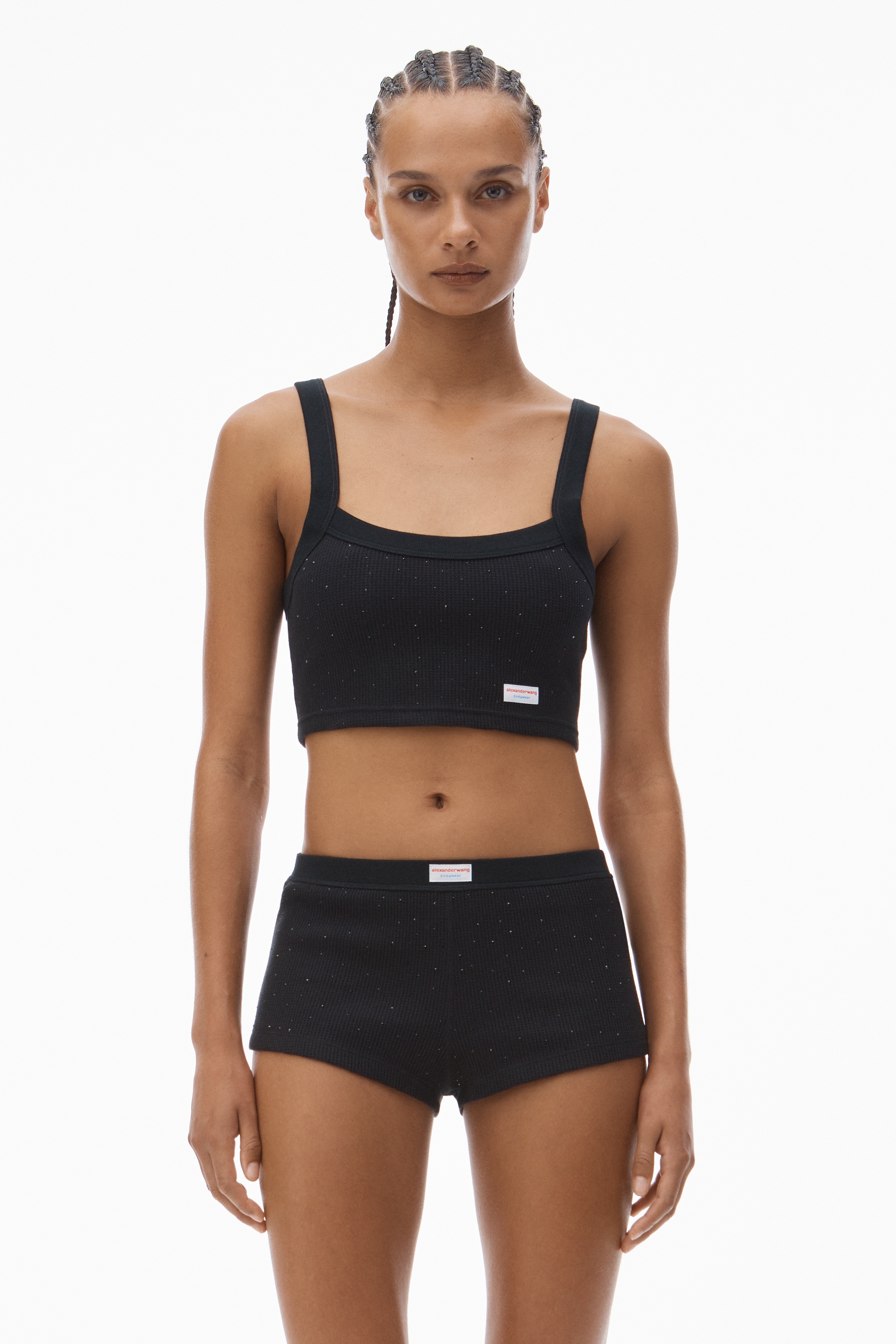 Crystal Hotfix Short in Waffle Knit - 5