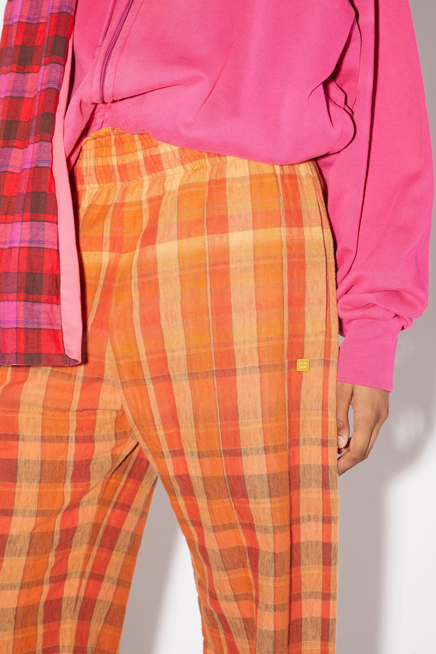 Flannel trousers - Brick red/apricot orange - 5