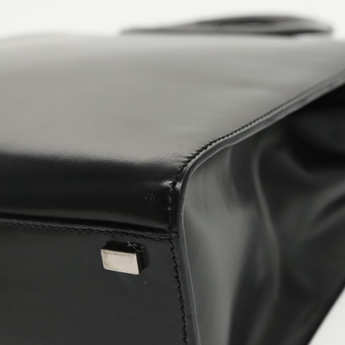 CELINE Hand Bag Leather Black - 11