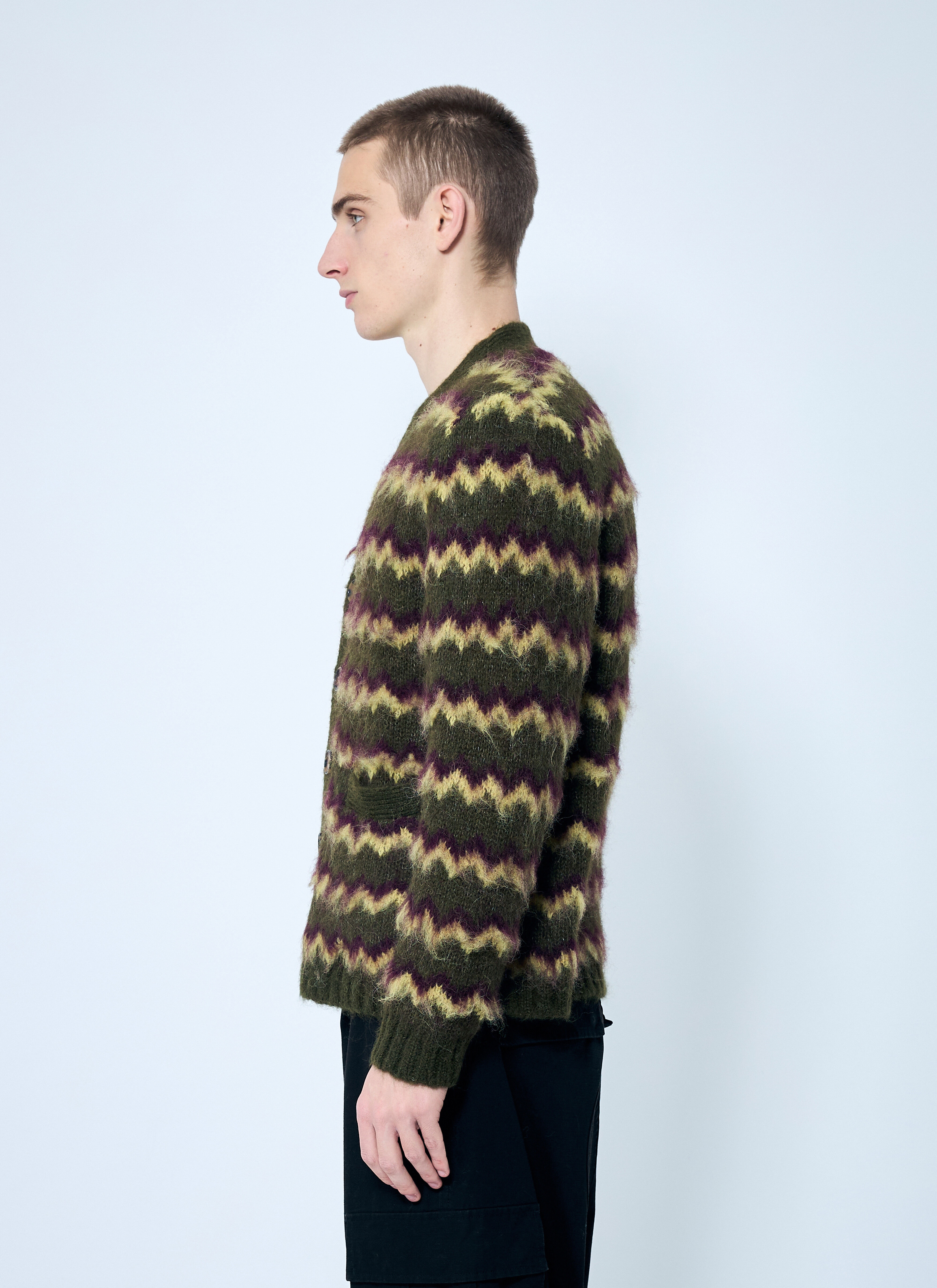 Zig Zag Striped Cardigan - 3