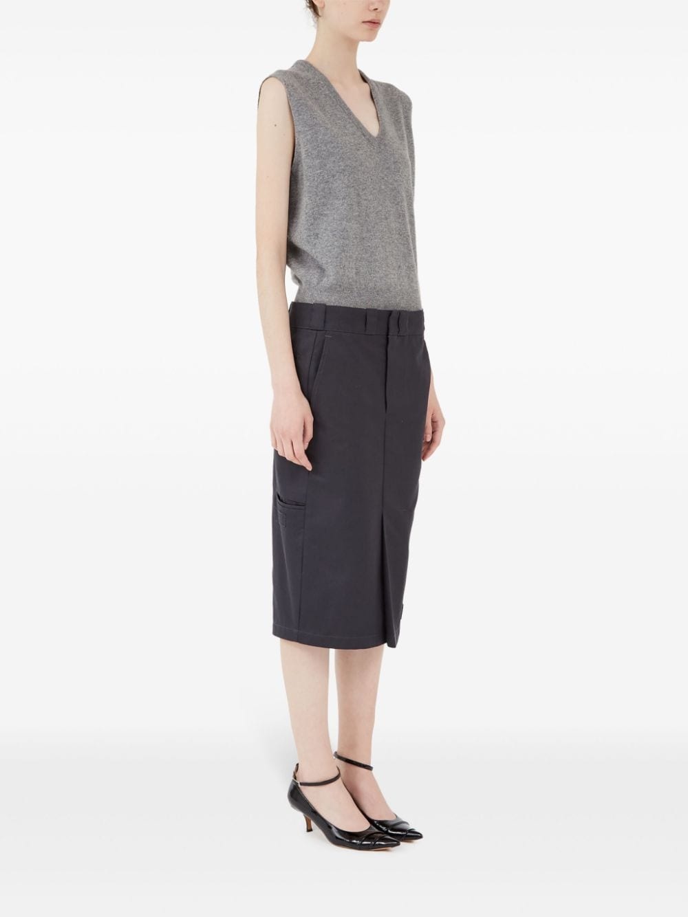 high-rise midi skirt - 3