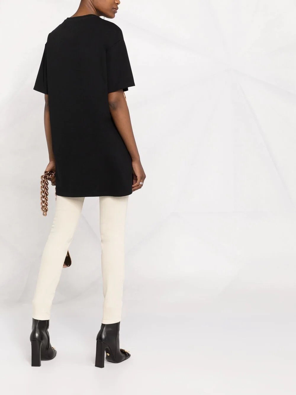logo patch high-waisted jeggings - 4