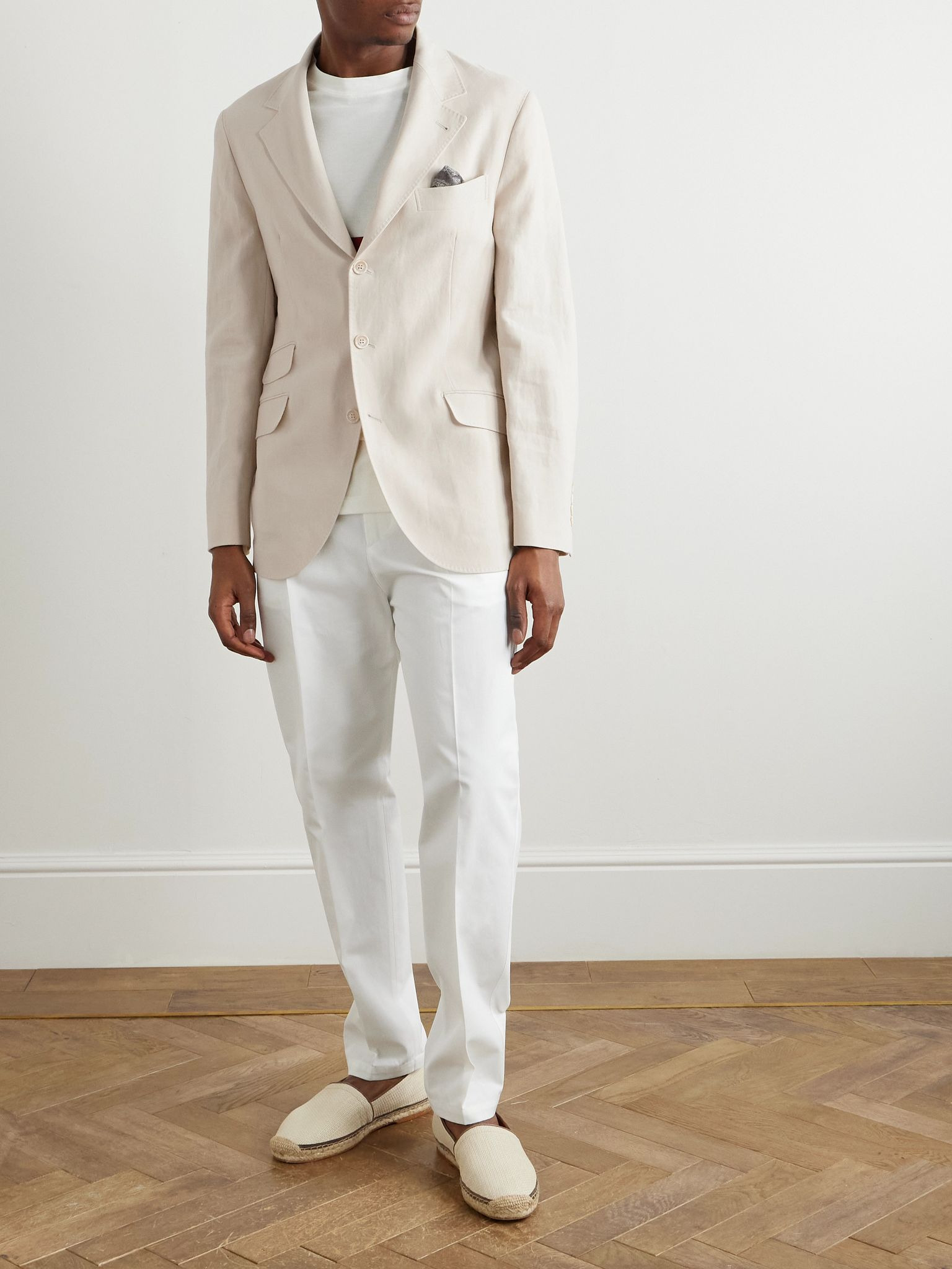 Linen Suit Jacket Beige - 2