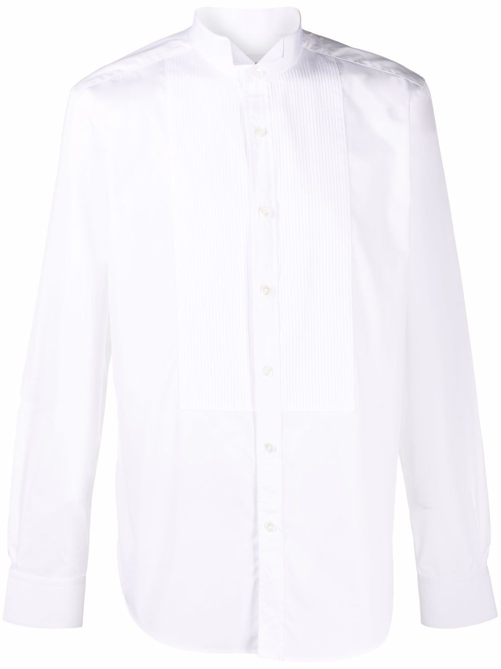 wing collar micro-pleat shirt - 1