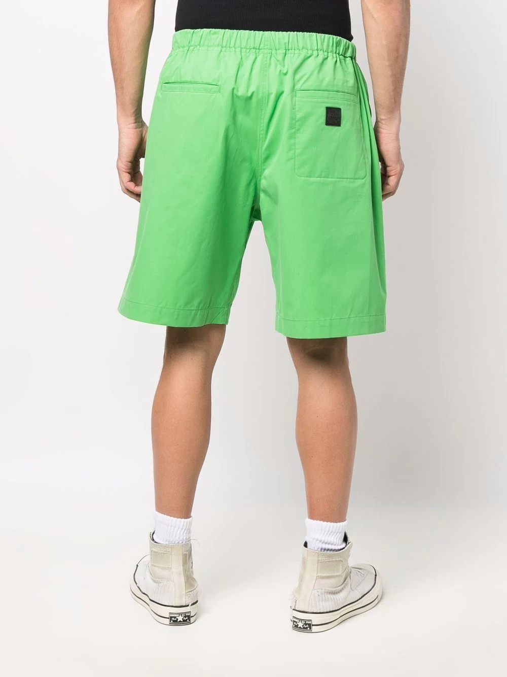 buckle-fastened cotton shorts - 4