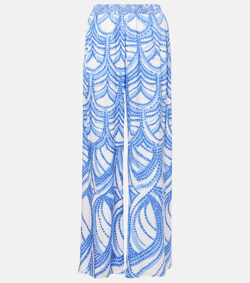 Cecile printed wide-leg pants 1