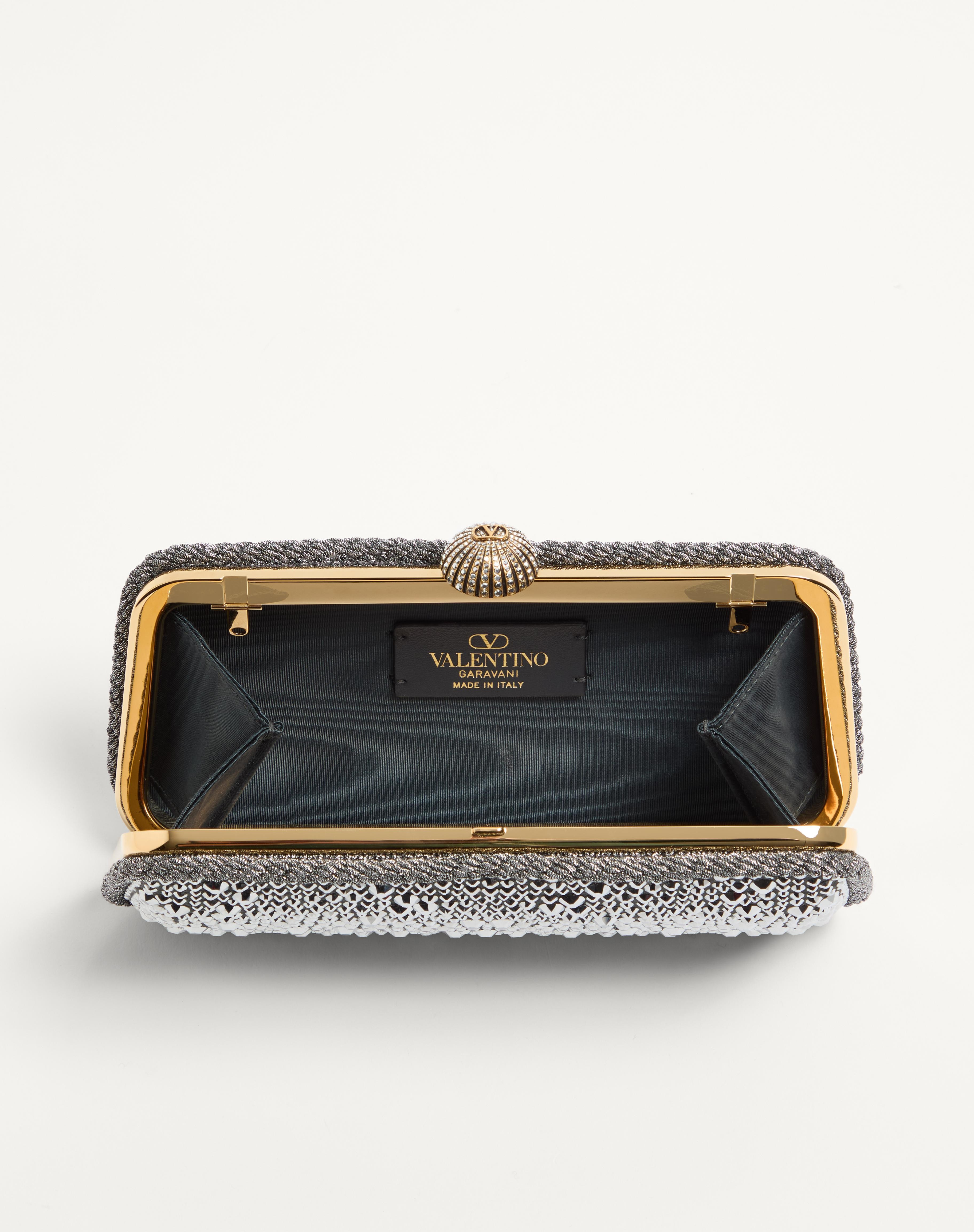 VALENTINO GARAVANI CARRY SECRETS MINAUDIERE WITH RHINESTONES. - 6