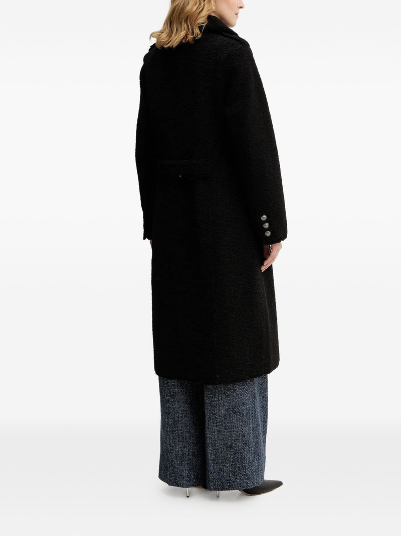 double-breasted faux-fur coat 3