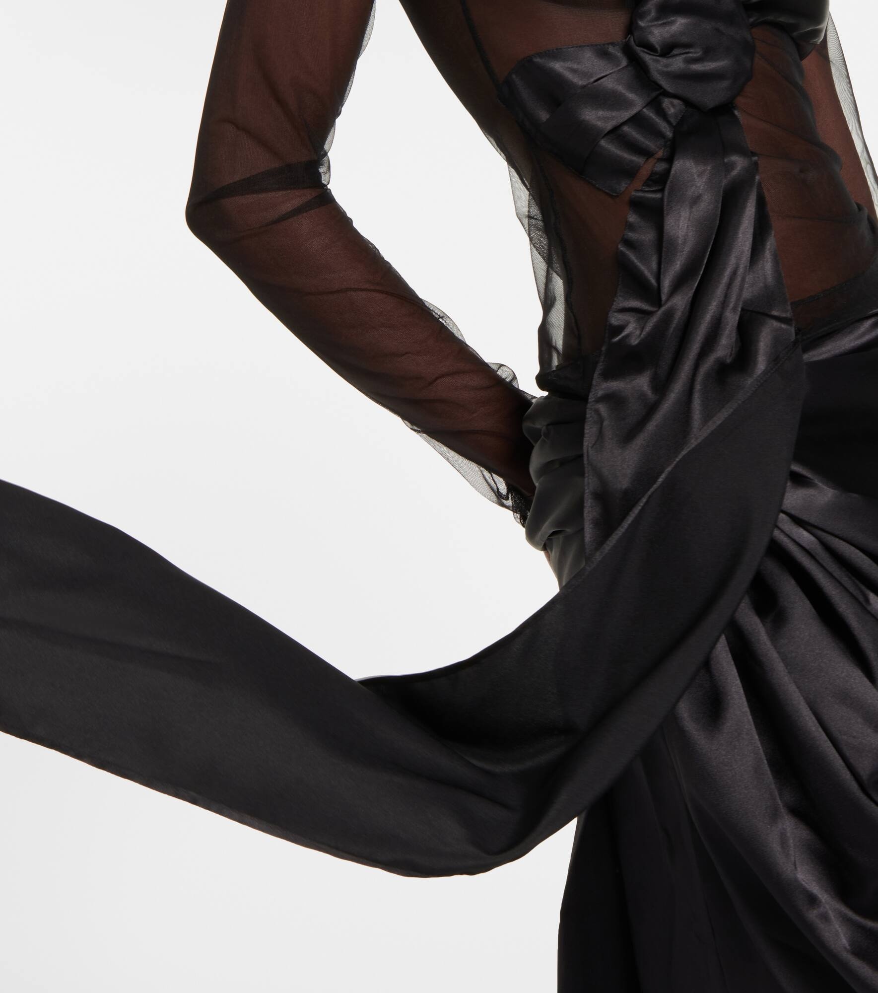 Sheer turtleneck top - 5