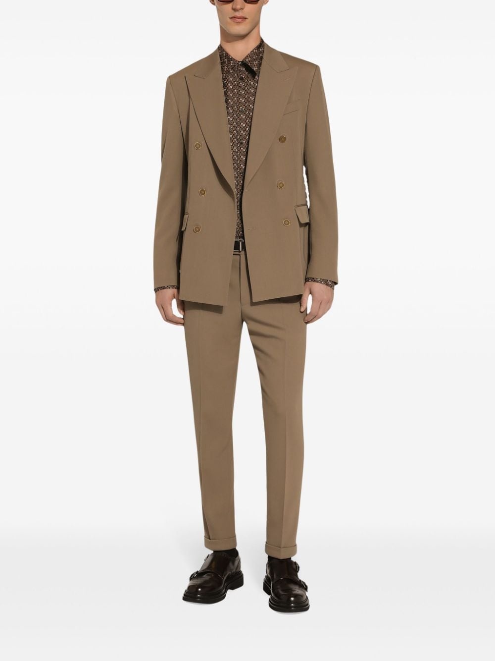 pressed-crease tapered trousers - 2