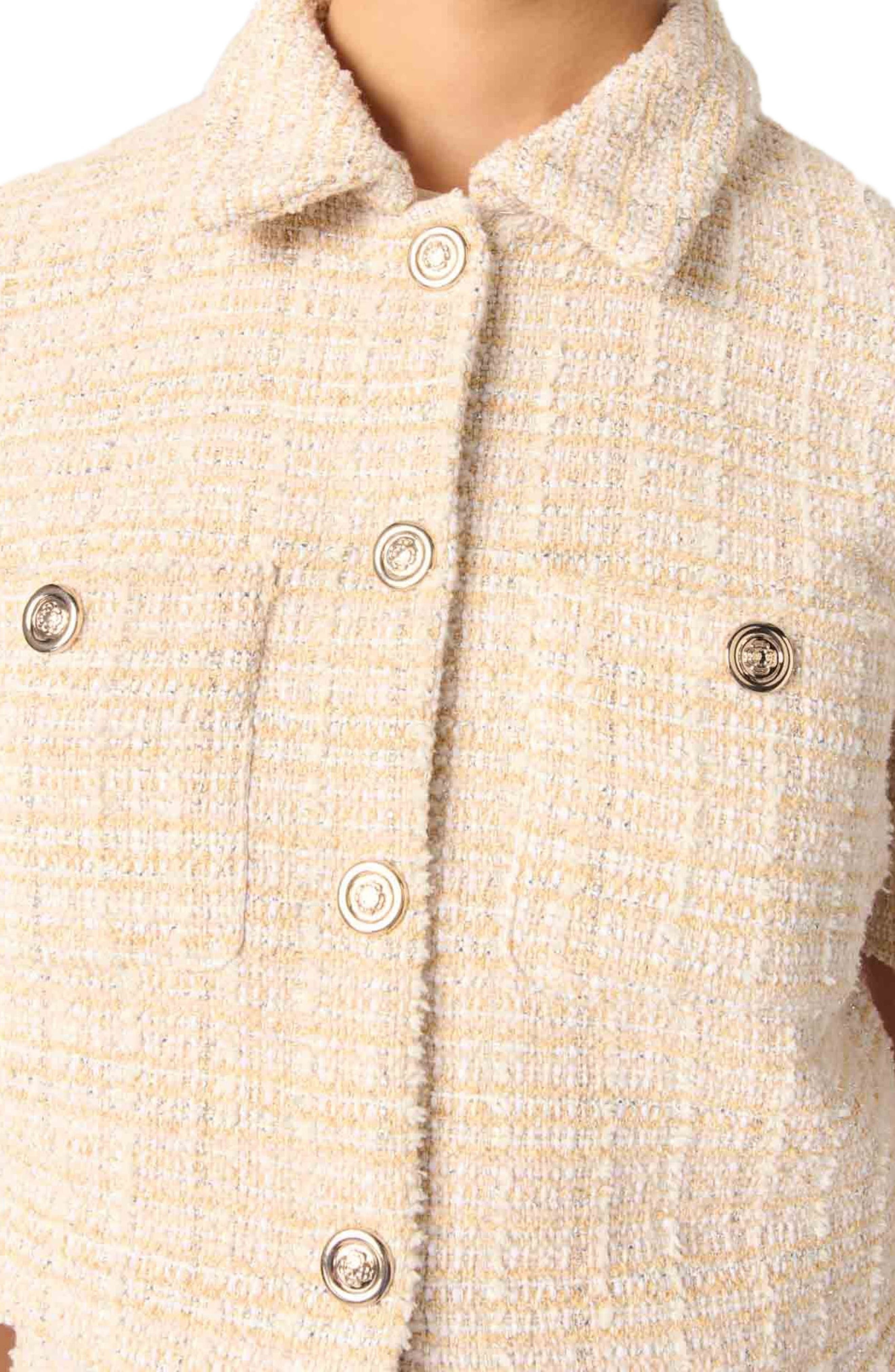 maje Short tweed jacket in Beige at Nordstrom - 6