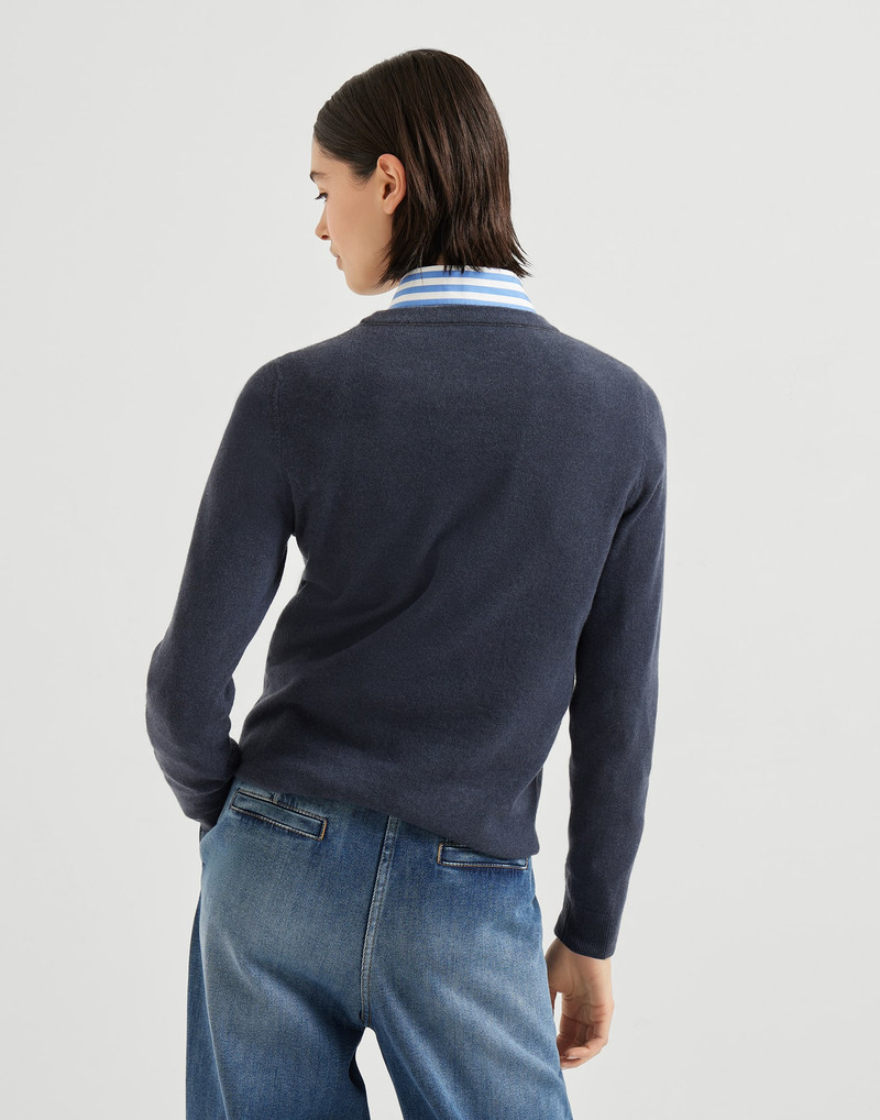 Brunello Cucinelli Cashmere sweater with monili outlook