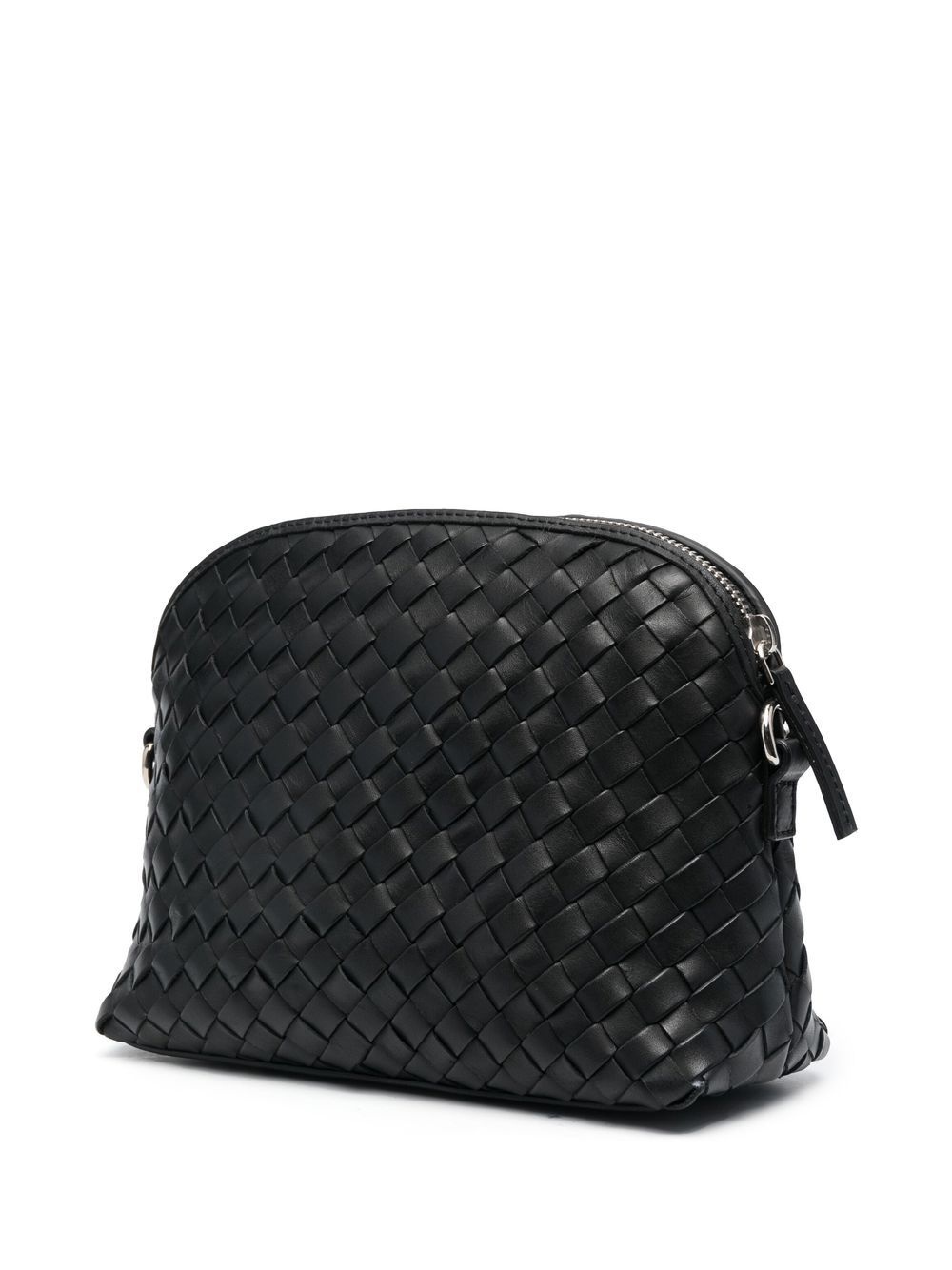 woven leather shoulder bag - 3