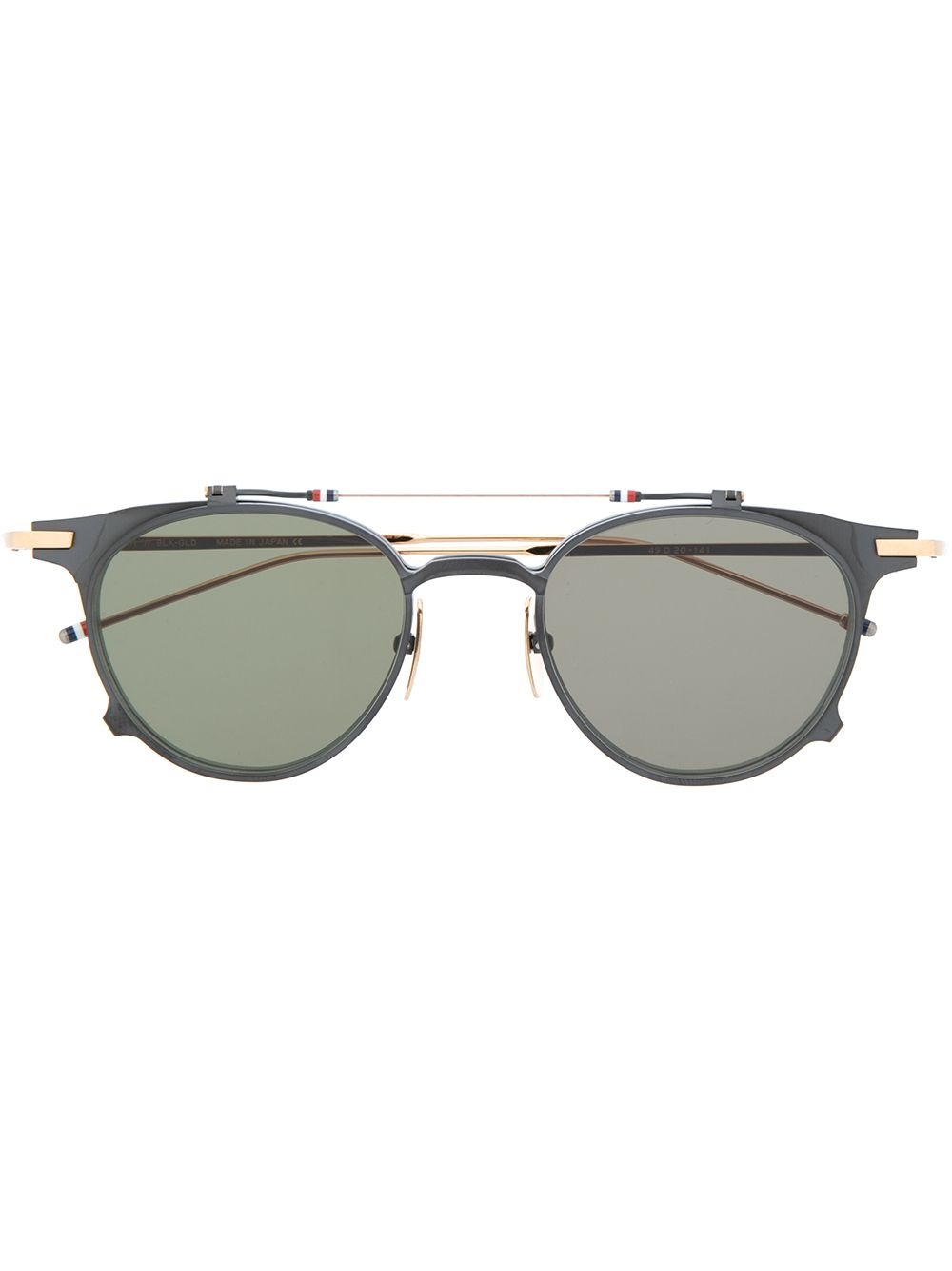 round-frame flip-up sunglasses - 1