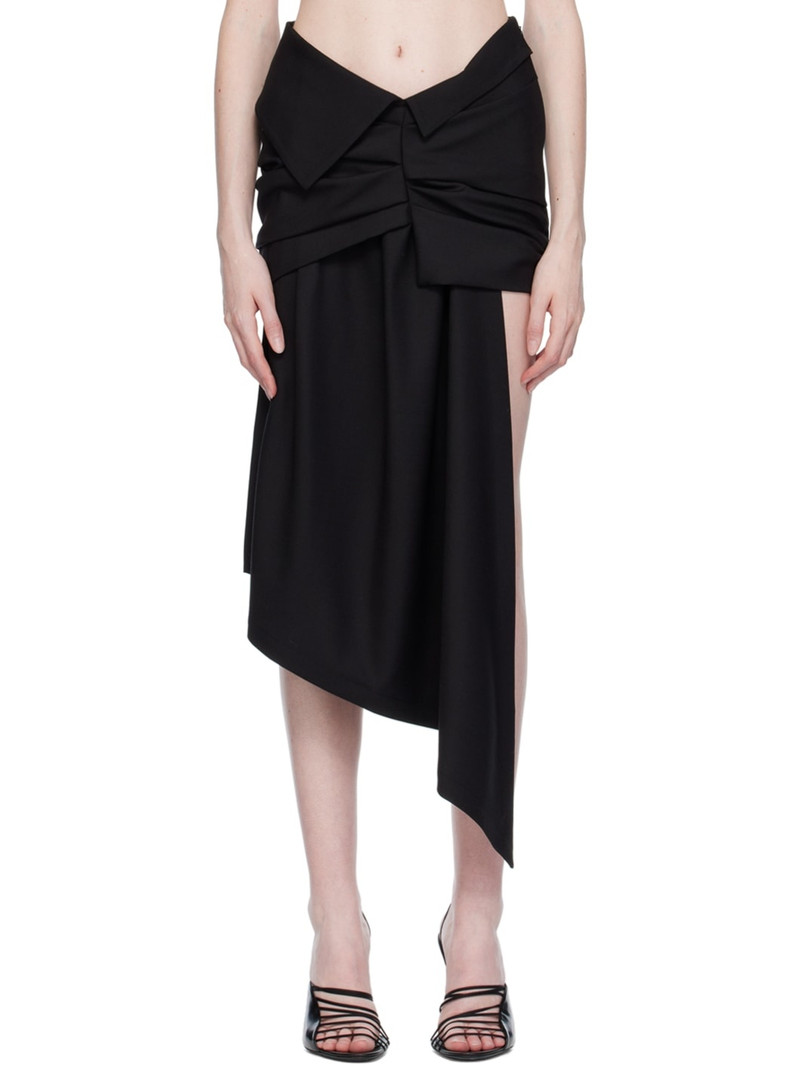 Black Asymmetrical Miniskirt 1