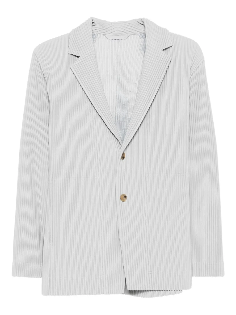 pleated button blazer - 1