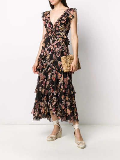 Zimmermann Phoenix-print tiered ruffle dress outlook