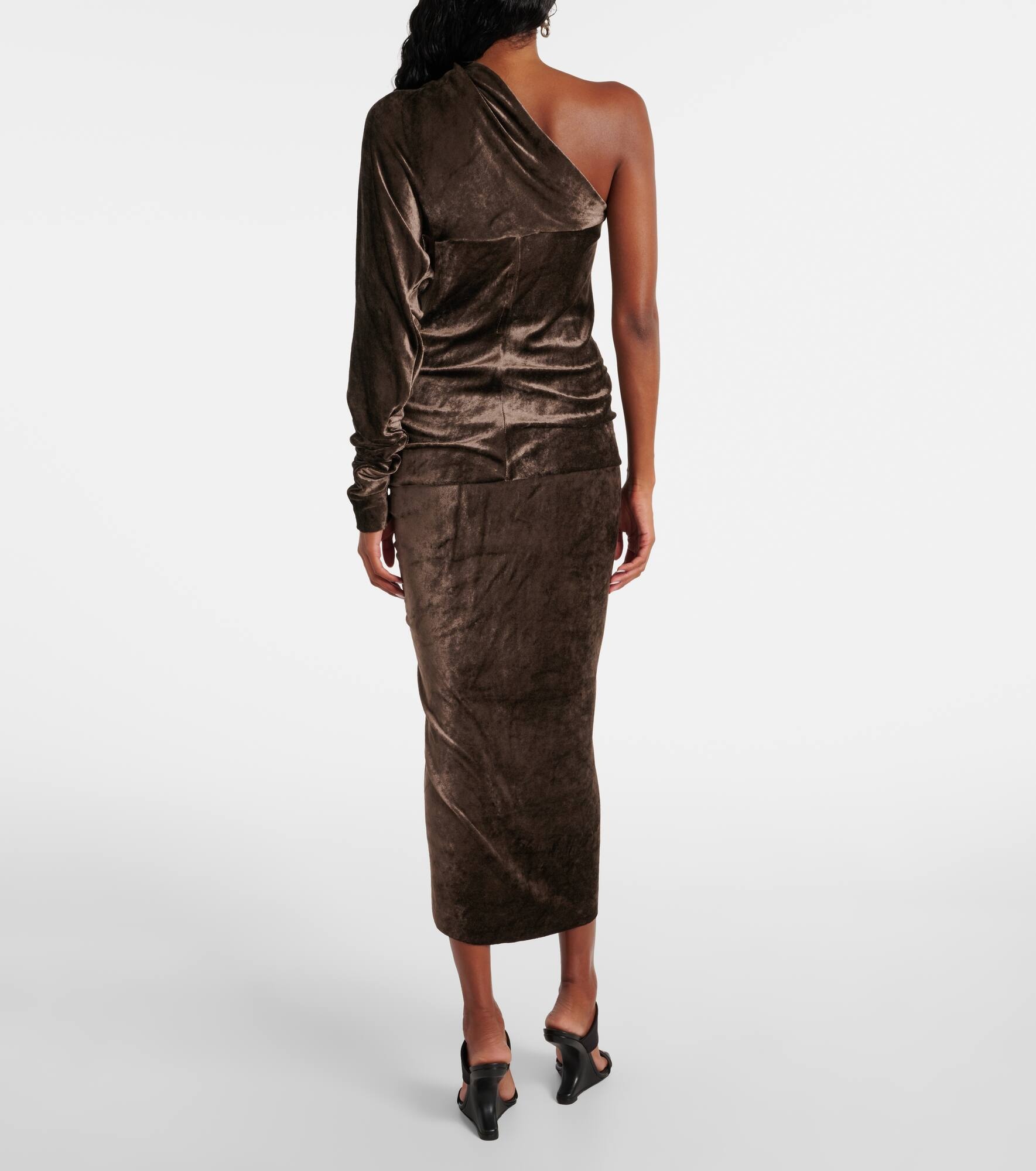 Lilies Diana one-shoulder velvet top - 3