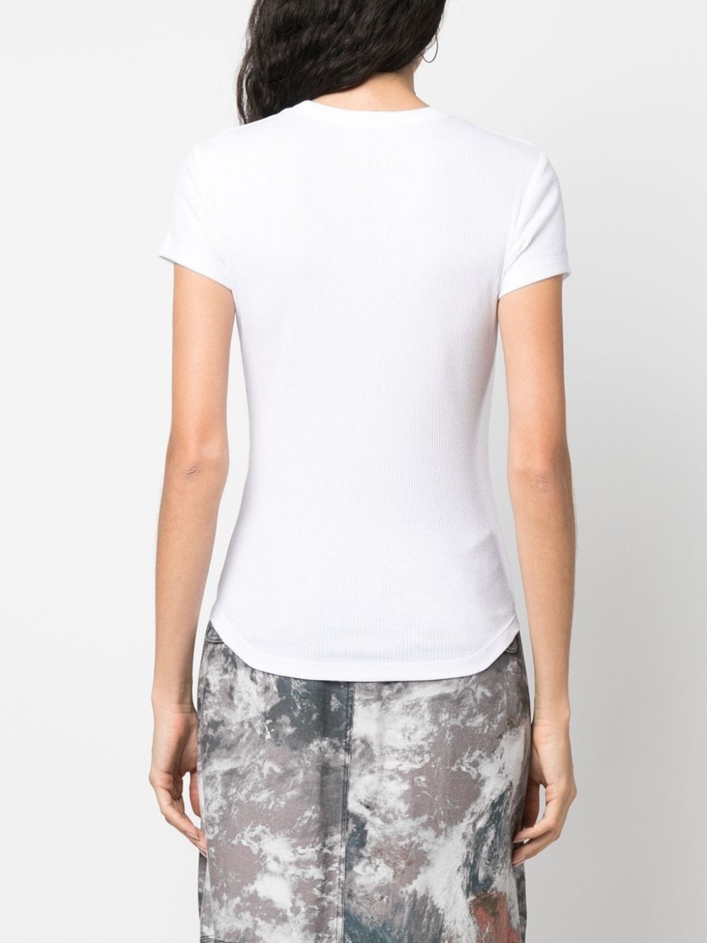 ribbed cotton T-shirt - 4