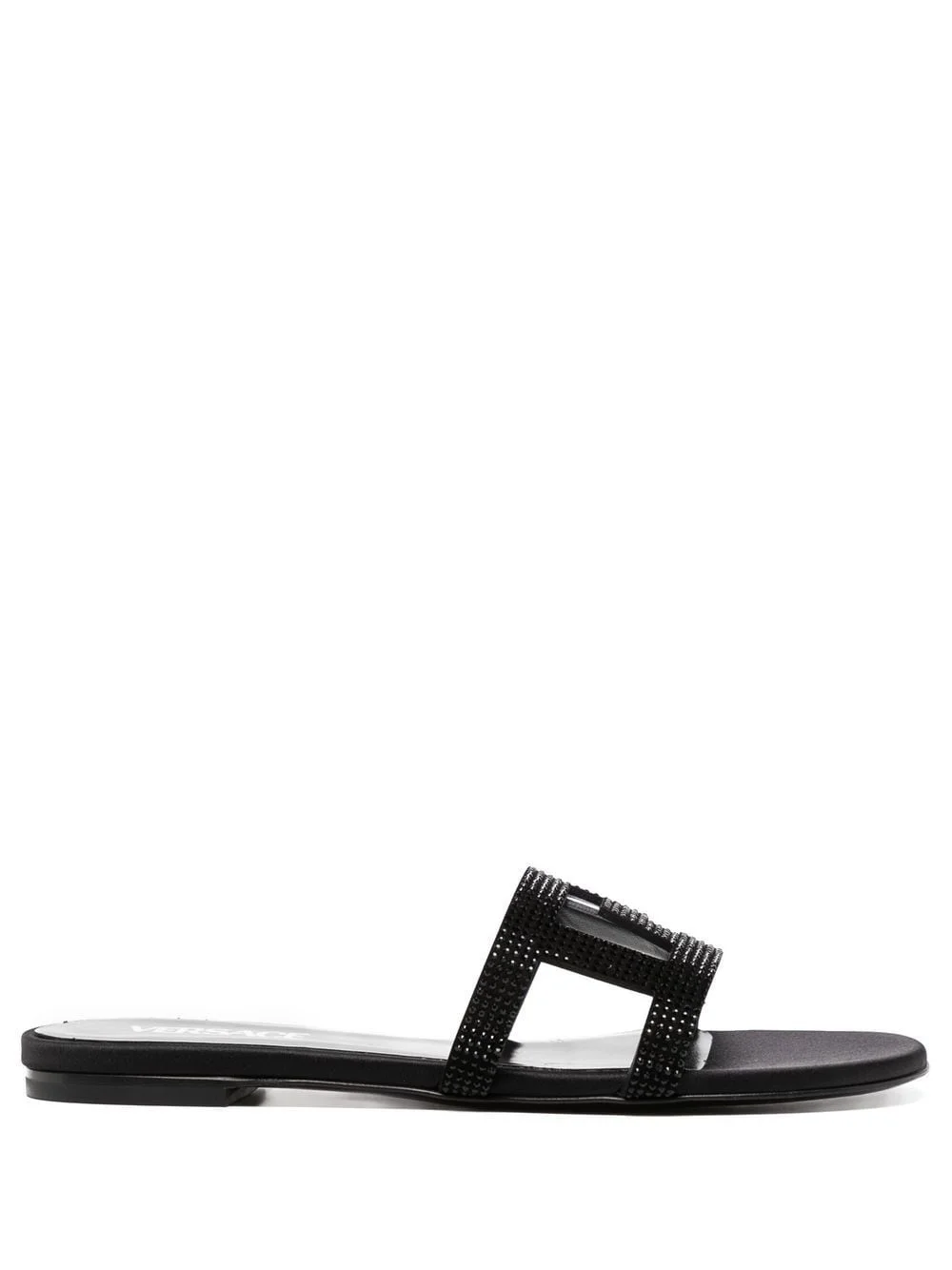 Greca Maze crystal flat sandals - 1