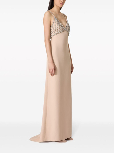 Valentino crystal-embellished silk gown outlook