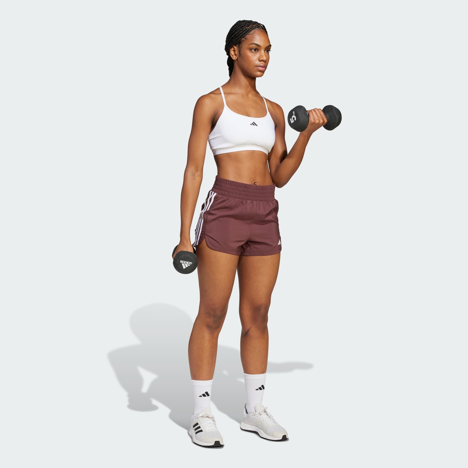 Pacer Training 3-Stripes Woven High-Rise Shorts - 4