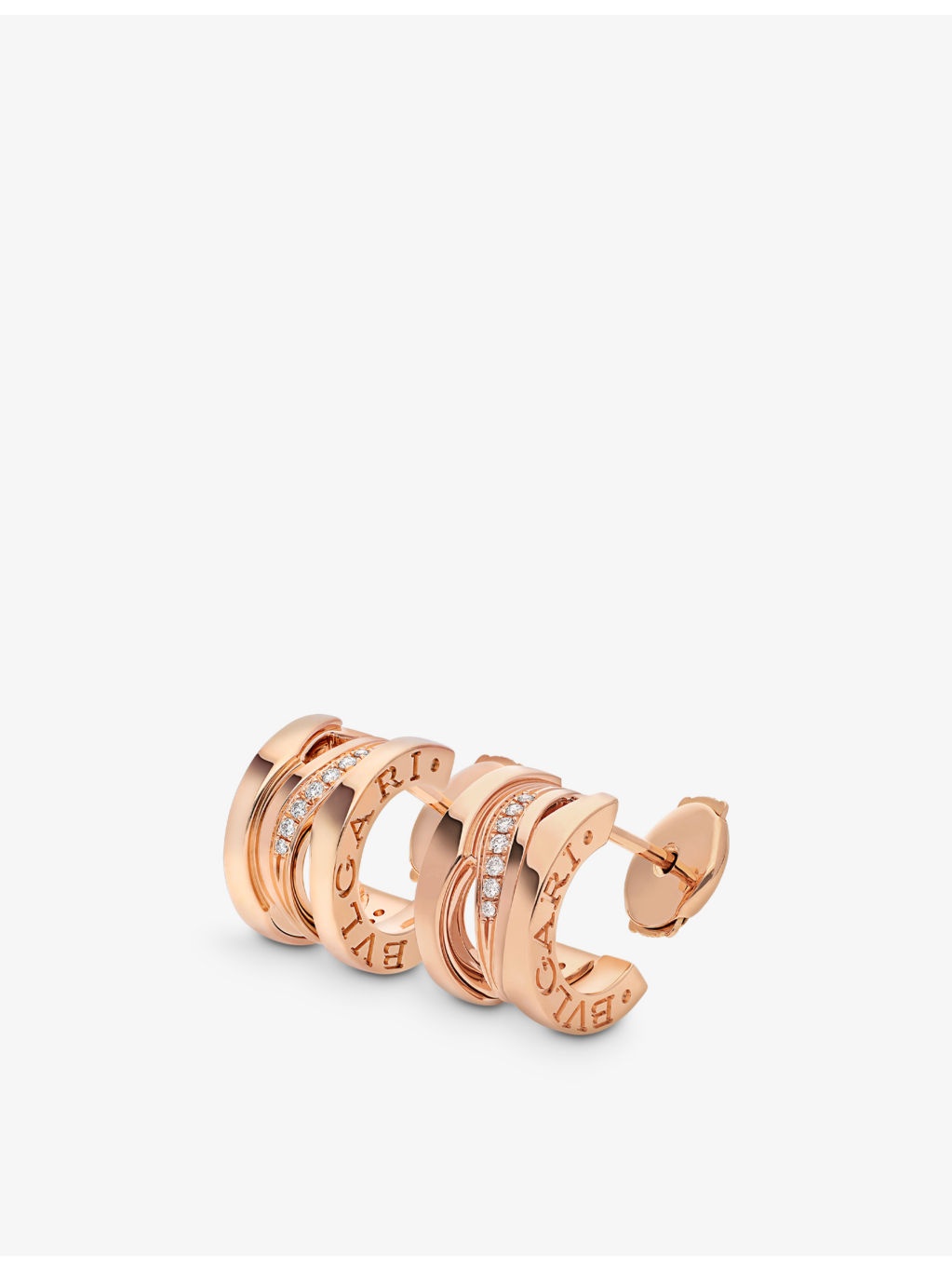 B.zero1 XXth Anniversary 18ct rose-gold and diamond earrings - 2