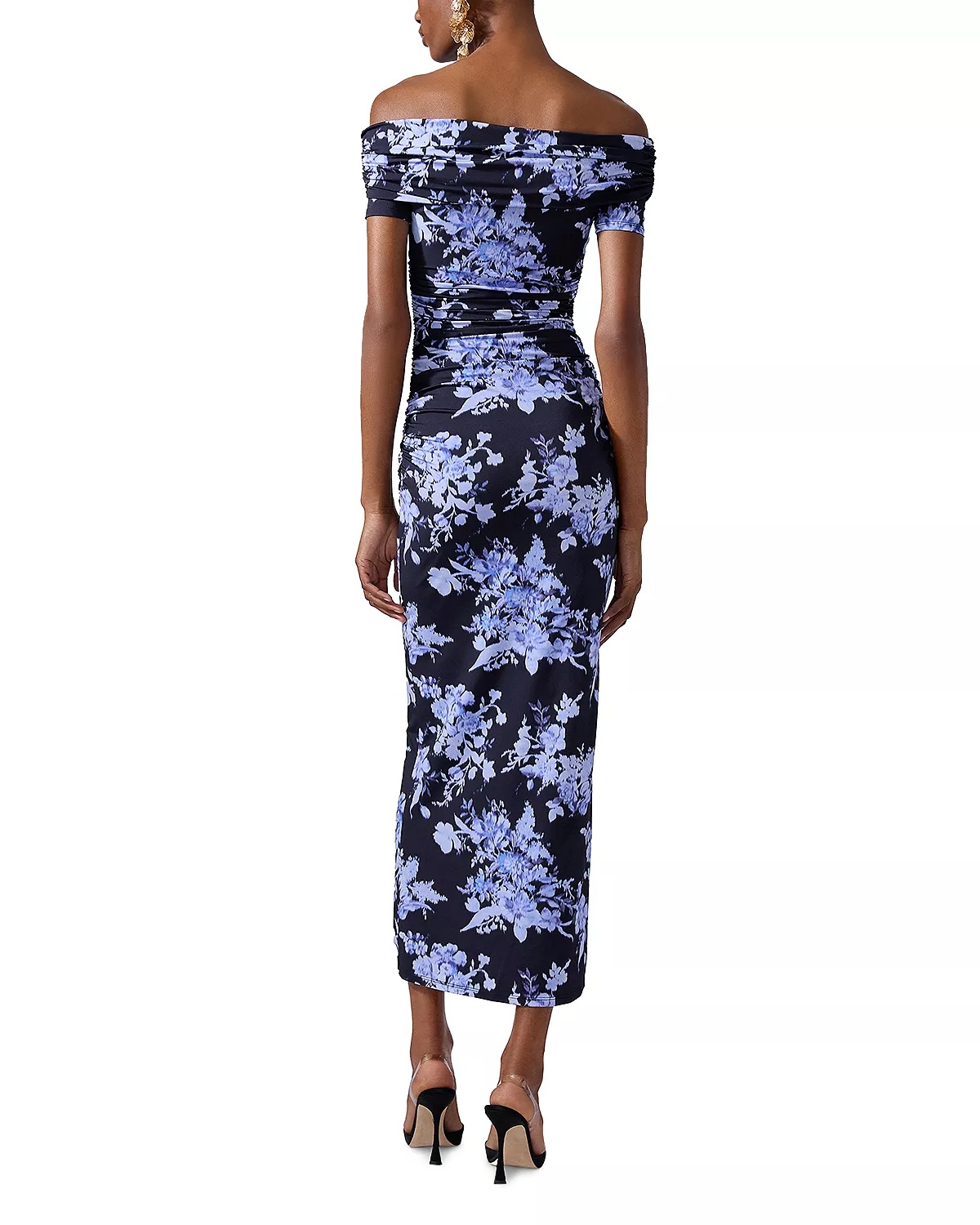 Off-the-Shoulder Gathered Midi Dress - 2