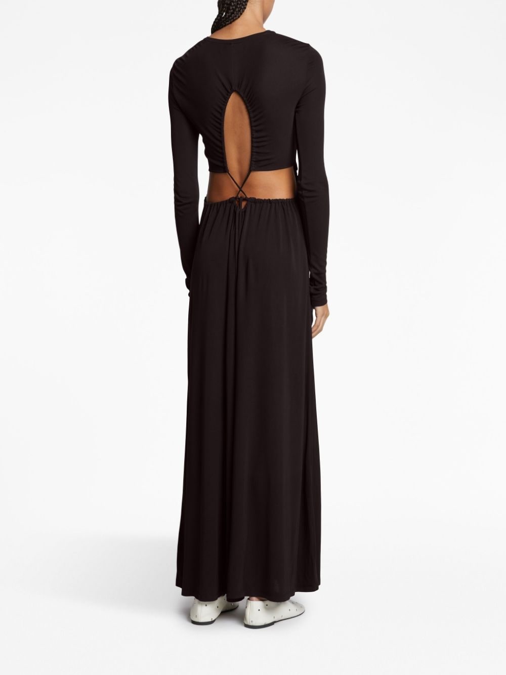 open-back jersey maxi dress - 4