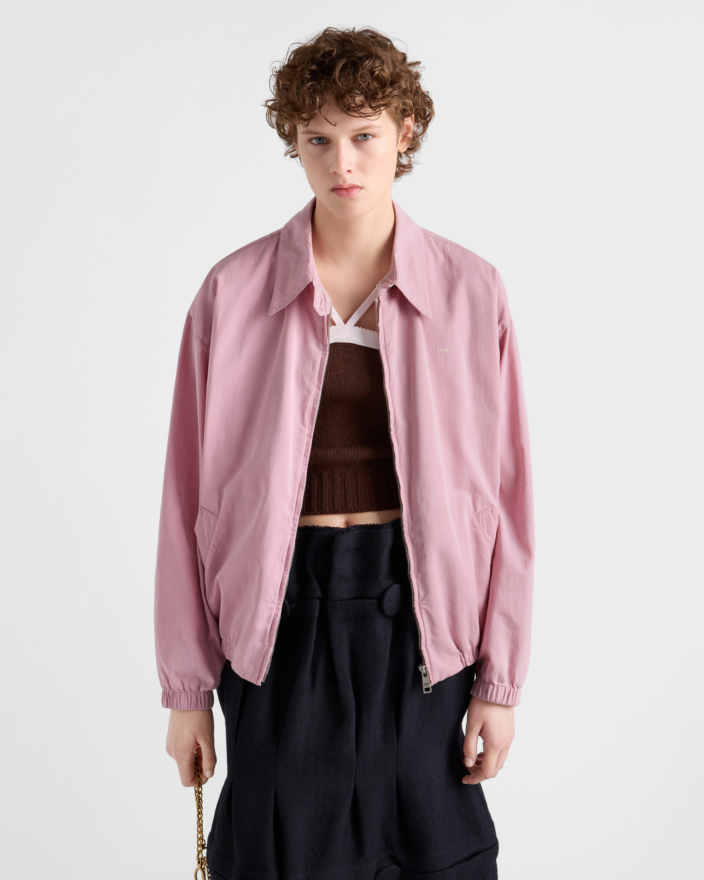 Old gabardine blouson jacket - 3