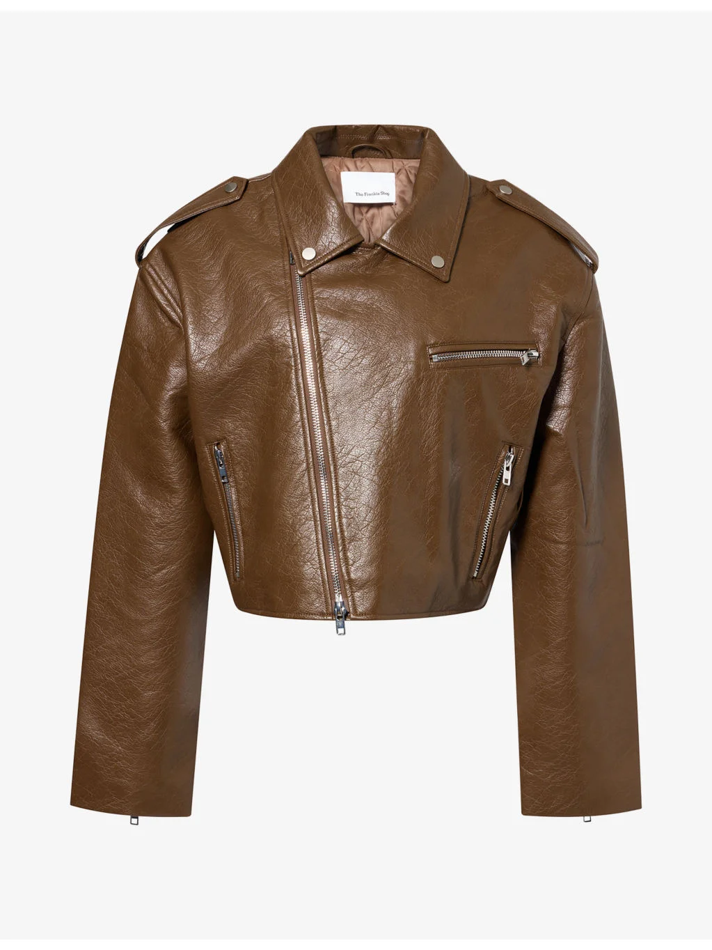 Daphne Cropped Biker Jacket - 1