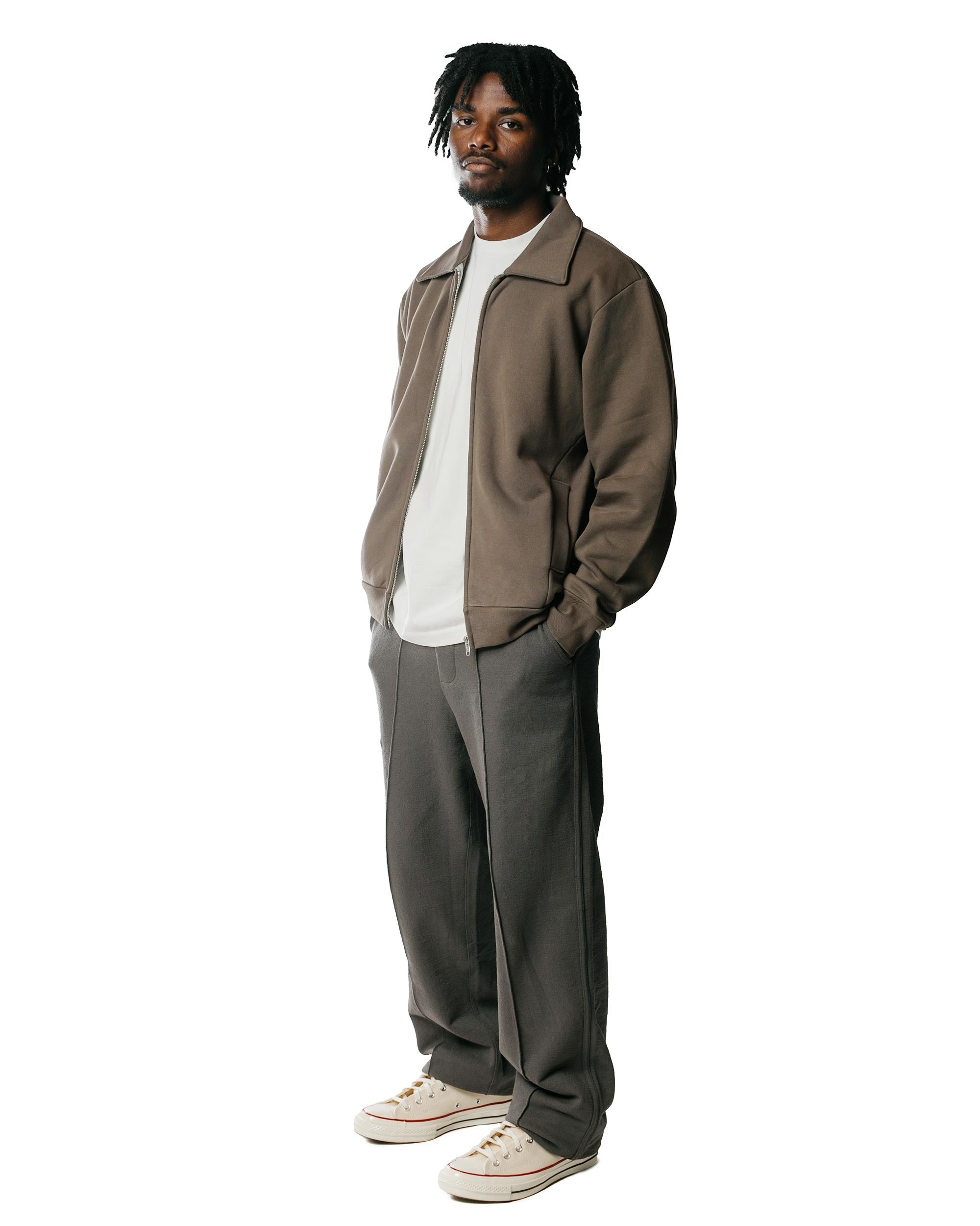 Zip Sweat Jacket Deep Cement - 4