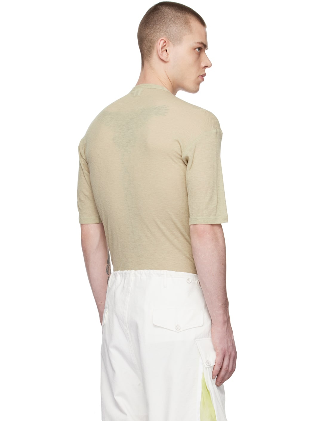 Beige Serafino T-Shirt - 3
