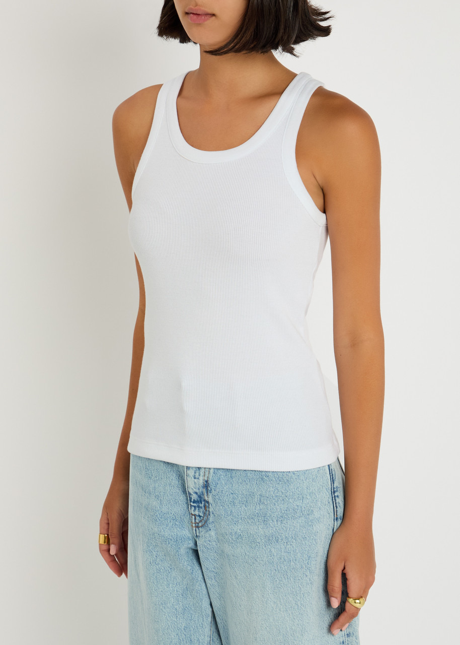 Vince Ribbed Cotton-blend Tank - 2