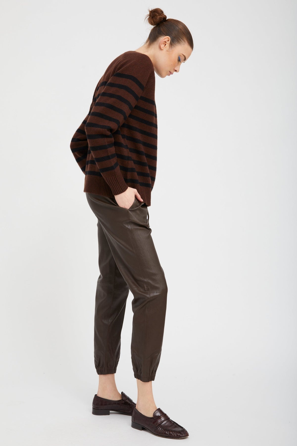 AMERICANO STRIPED CASHMERE CREWNECK - 3
