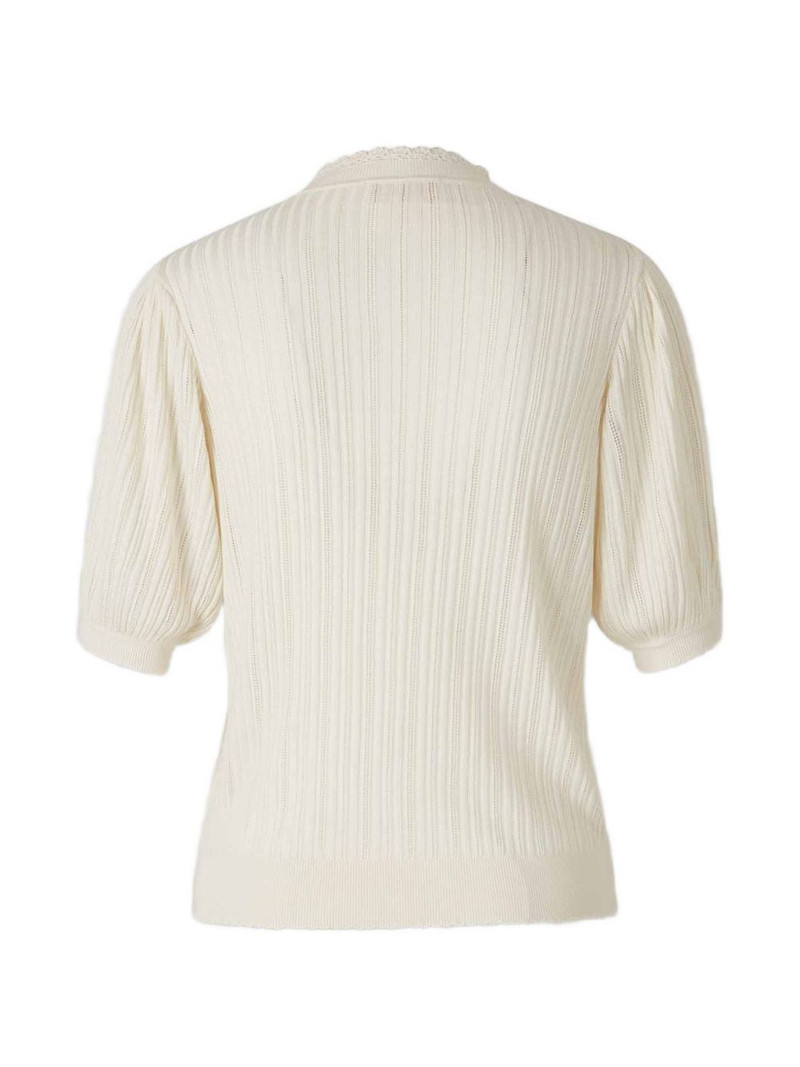 ULLA JOHNSON Gemma ribbed-knit T-shirt outlook