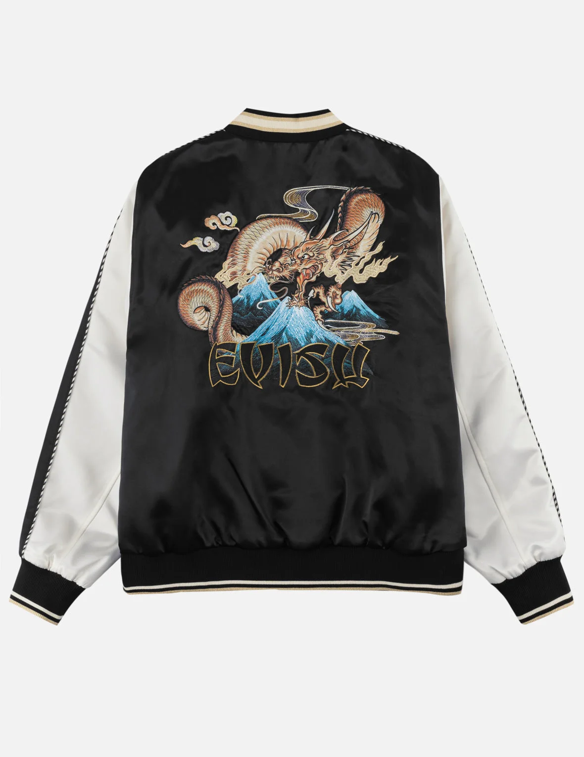 Light Padded Flying Dragon Embroidery Souvenir Jacket - 1