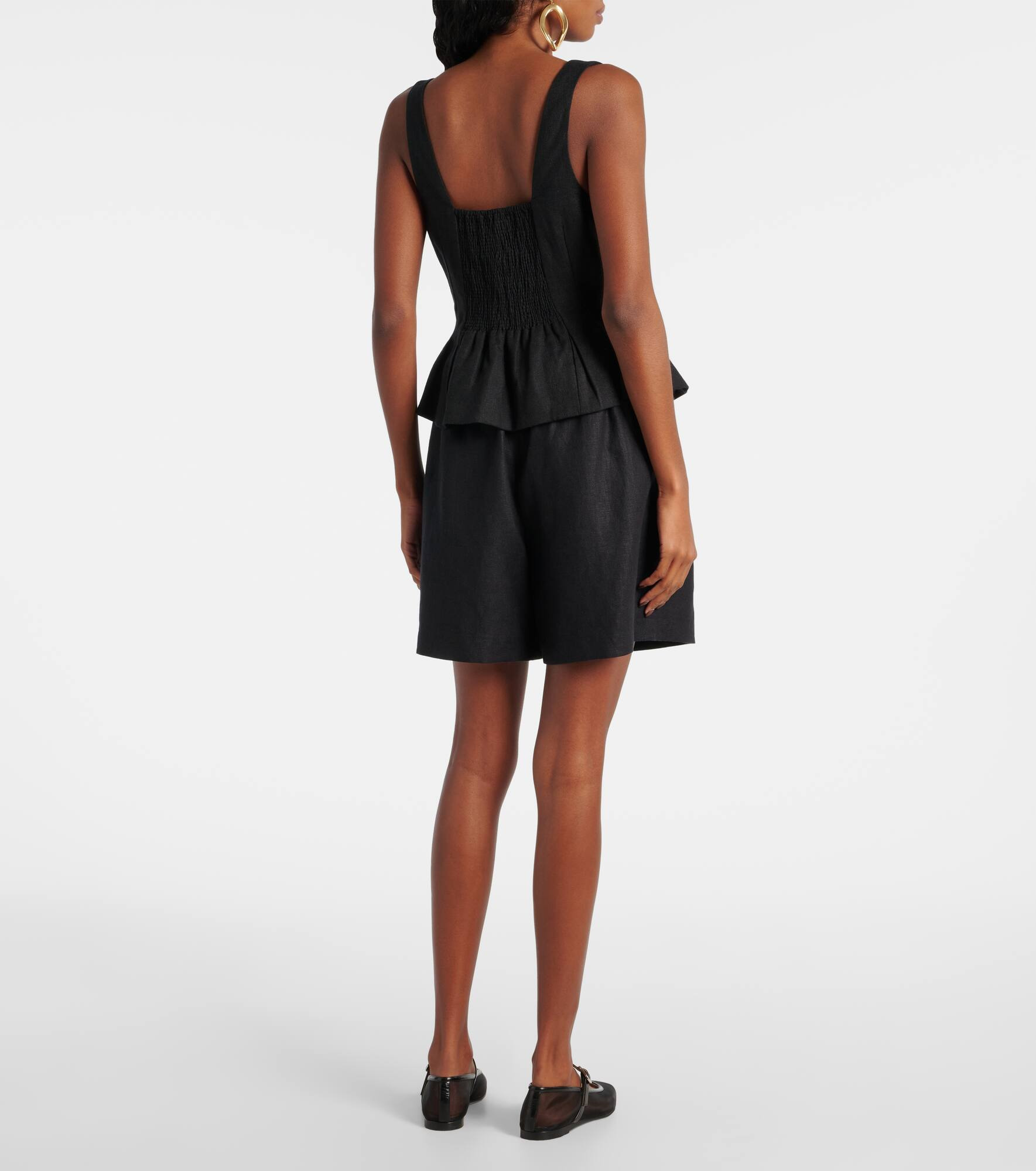 Rosalie peplum linen top - 3