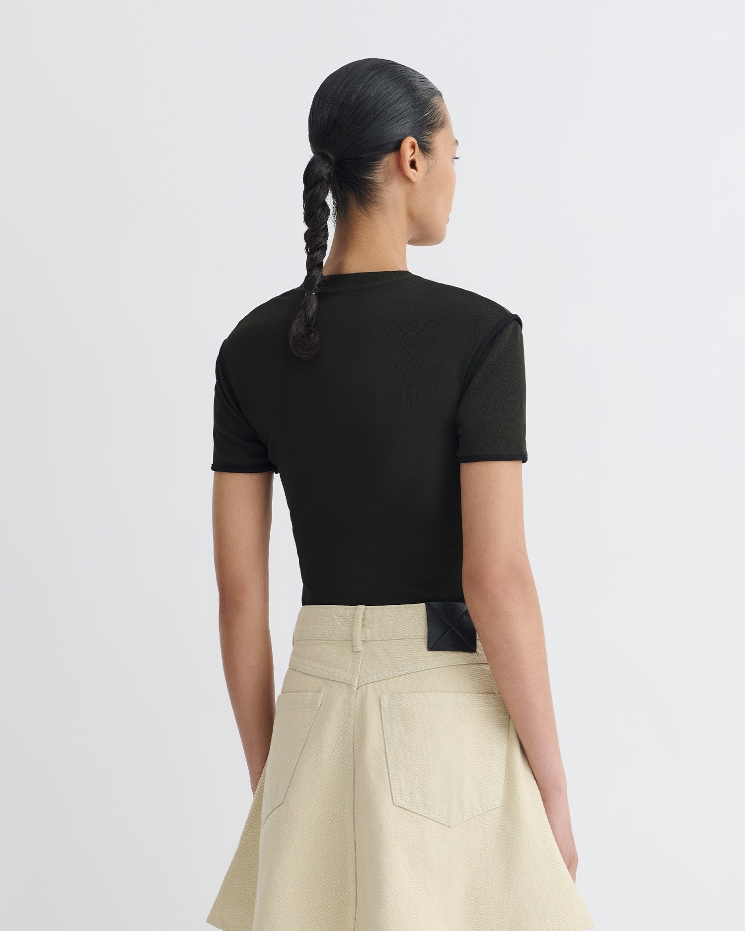 Cropped Mesh Jersey T-Shirt - 5