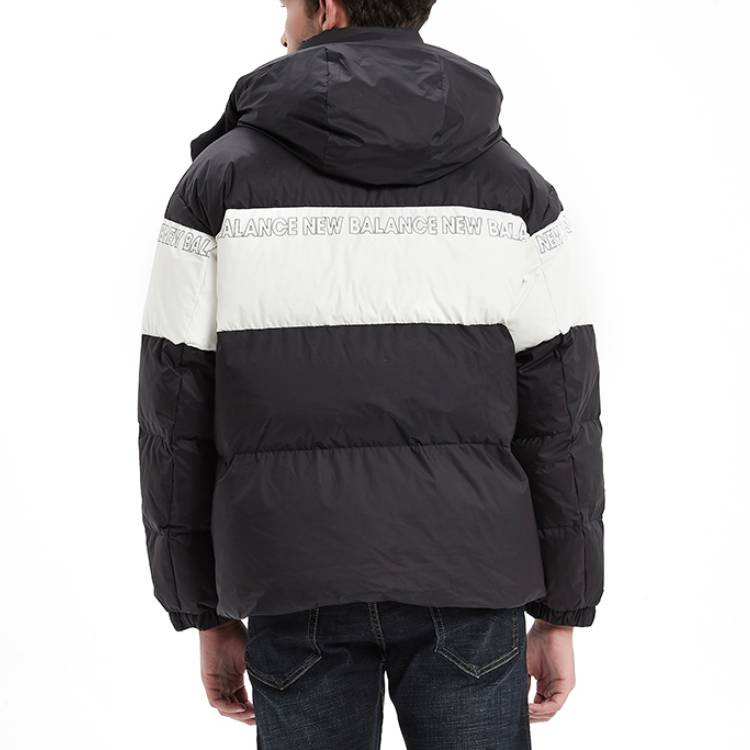 New Balance Colorblock Padded Jacket 'Black White' NP943011-BK - 4