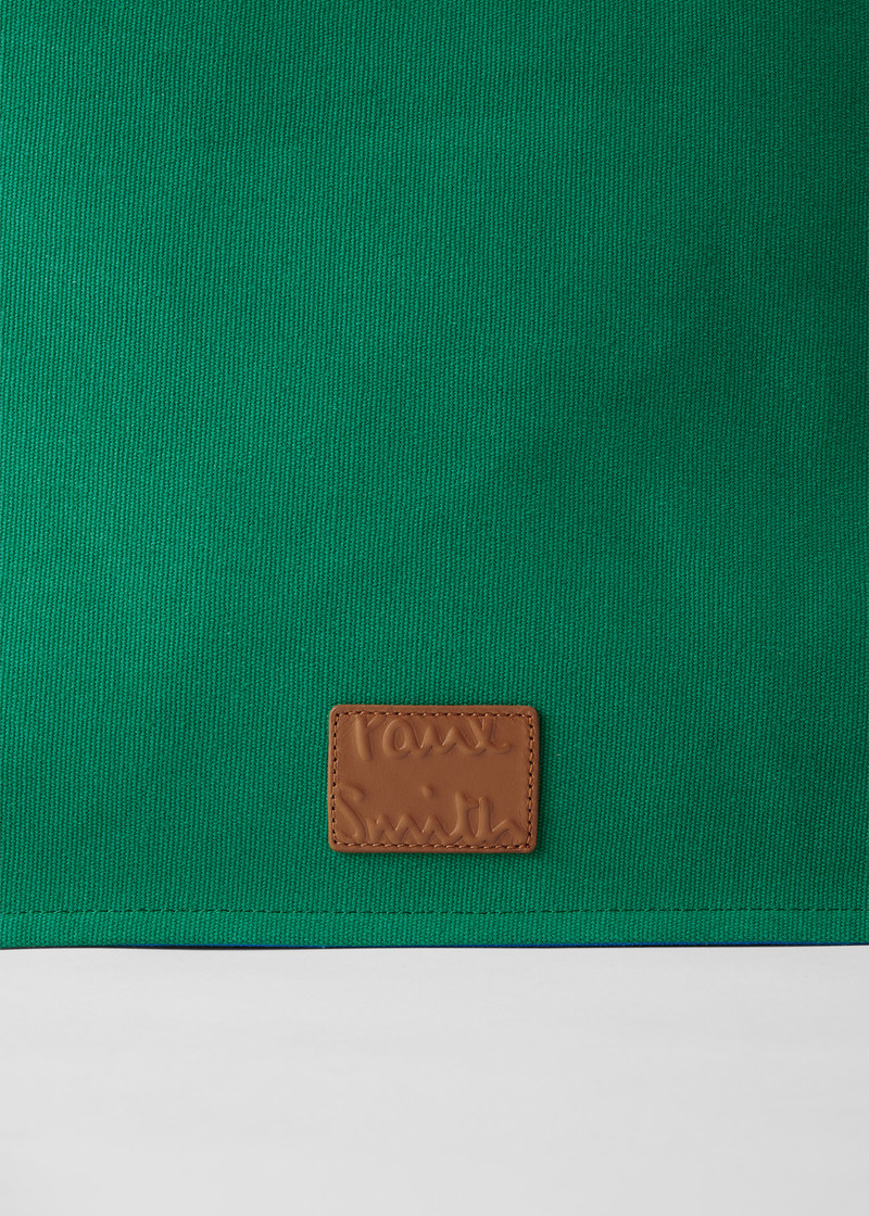 Green Cotton Concertina Tote Bag 6