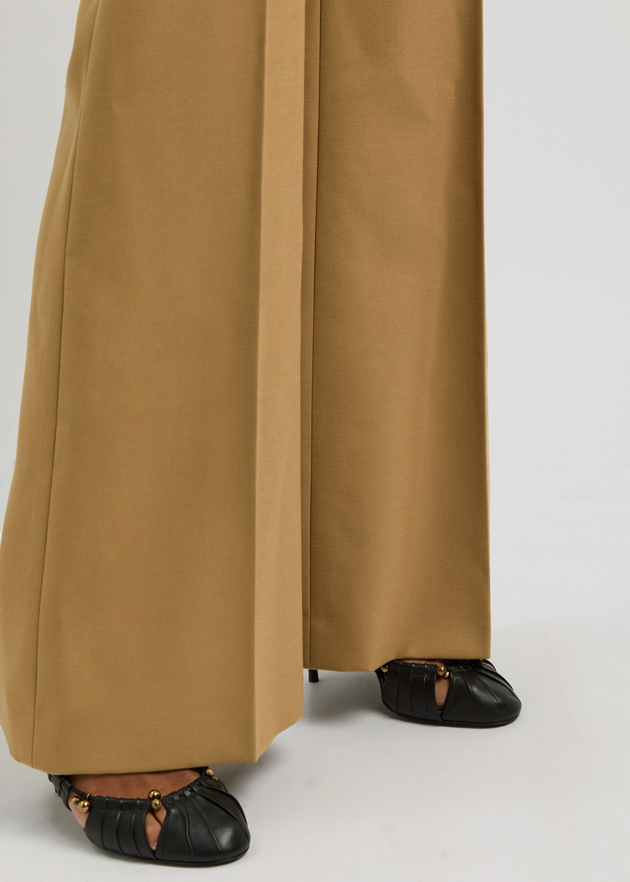 Chloe Flared-leg Wool Trousers - 5