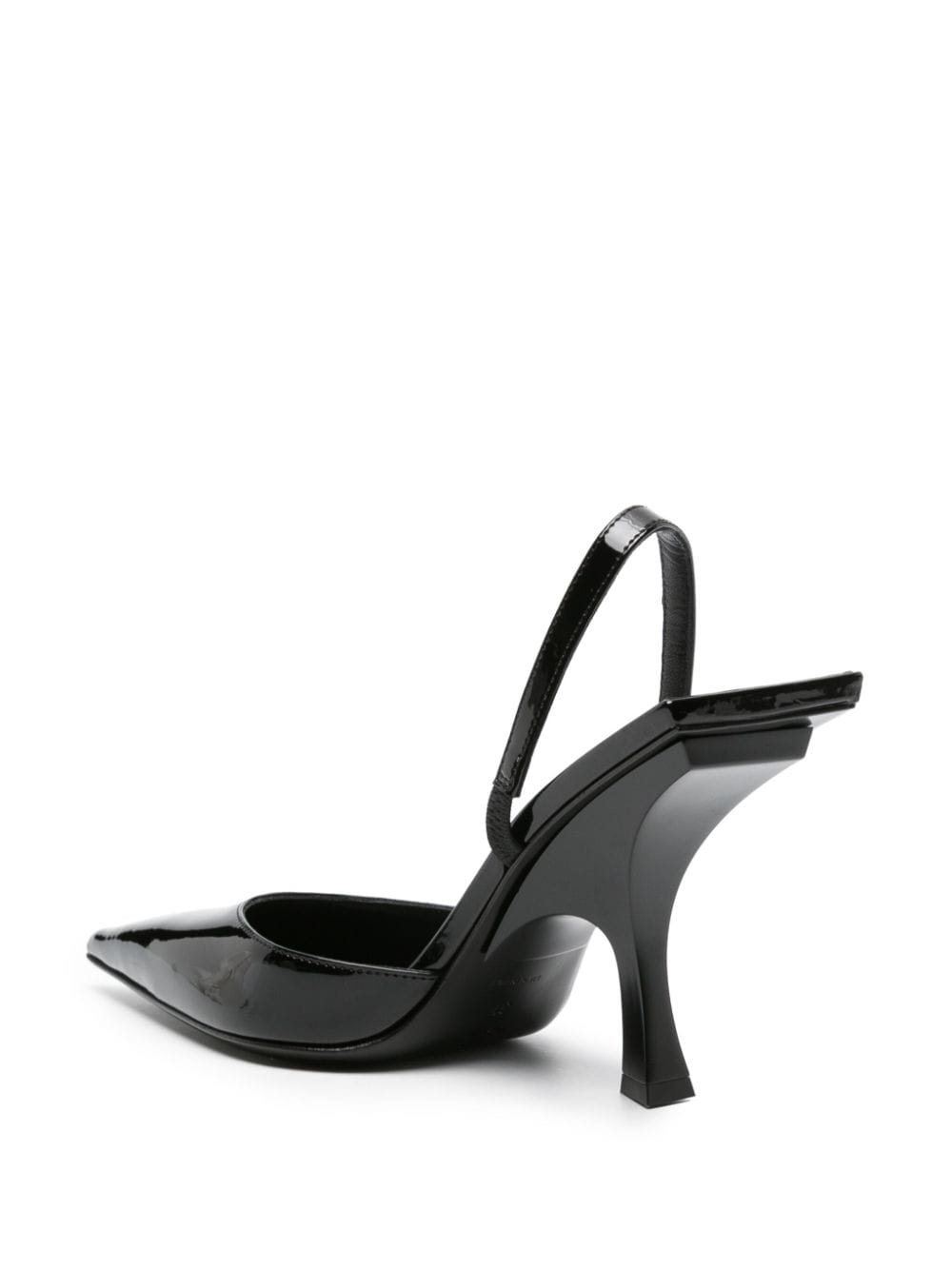 100mm patent-finish pointed-toe mules - 3