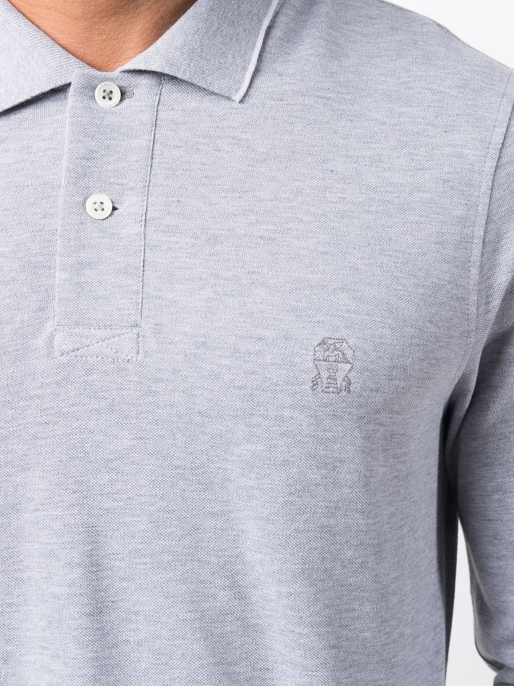 logo embroidered polo shirt - 5