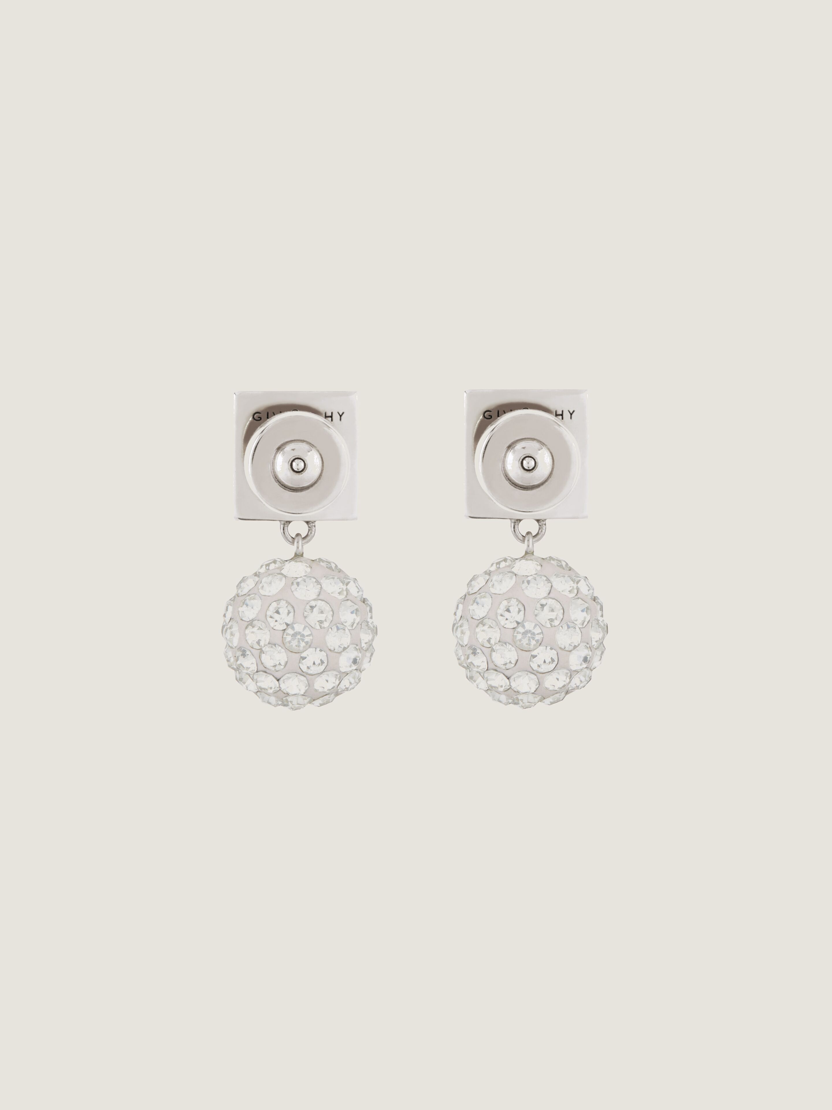 4G EARRINGS IN METAL WITH CRYSTALS - 4